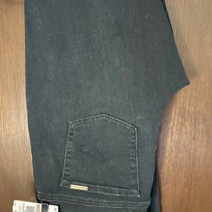 Michael Kors Skinny Leg Jeans - Dark Distressed Wash - Sz 12 - NEW